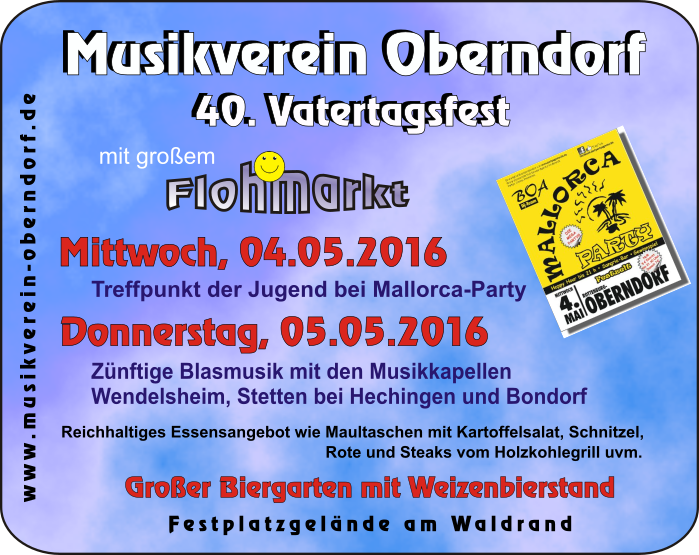 Vatertagfest 2016 Programm