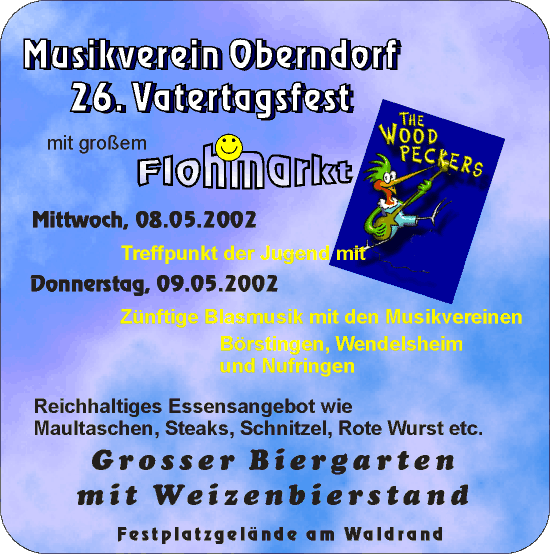 Vatertagfest 2002 Programm