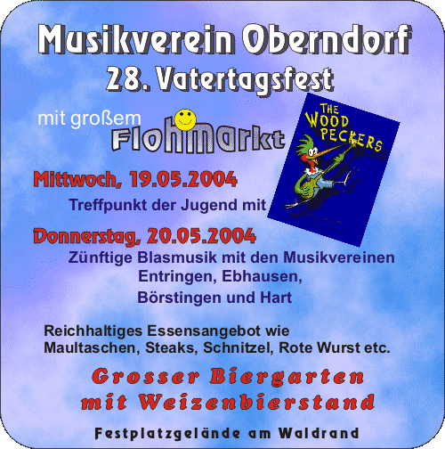 Vatertagfest 2004 Programm